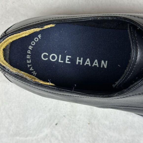 COLE HAAN Grand 36ØDress Shoes Men\'s 7 M Cap Oxford Black Leather Lace Up C34136 main image 5